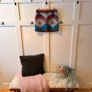 American Eagle Outfitters Mini Skirt - Red, Blue, Cream